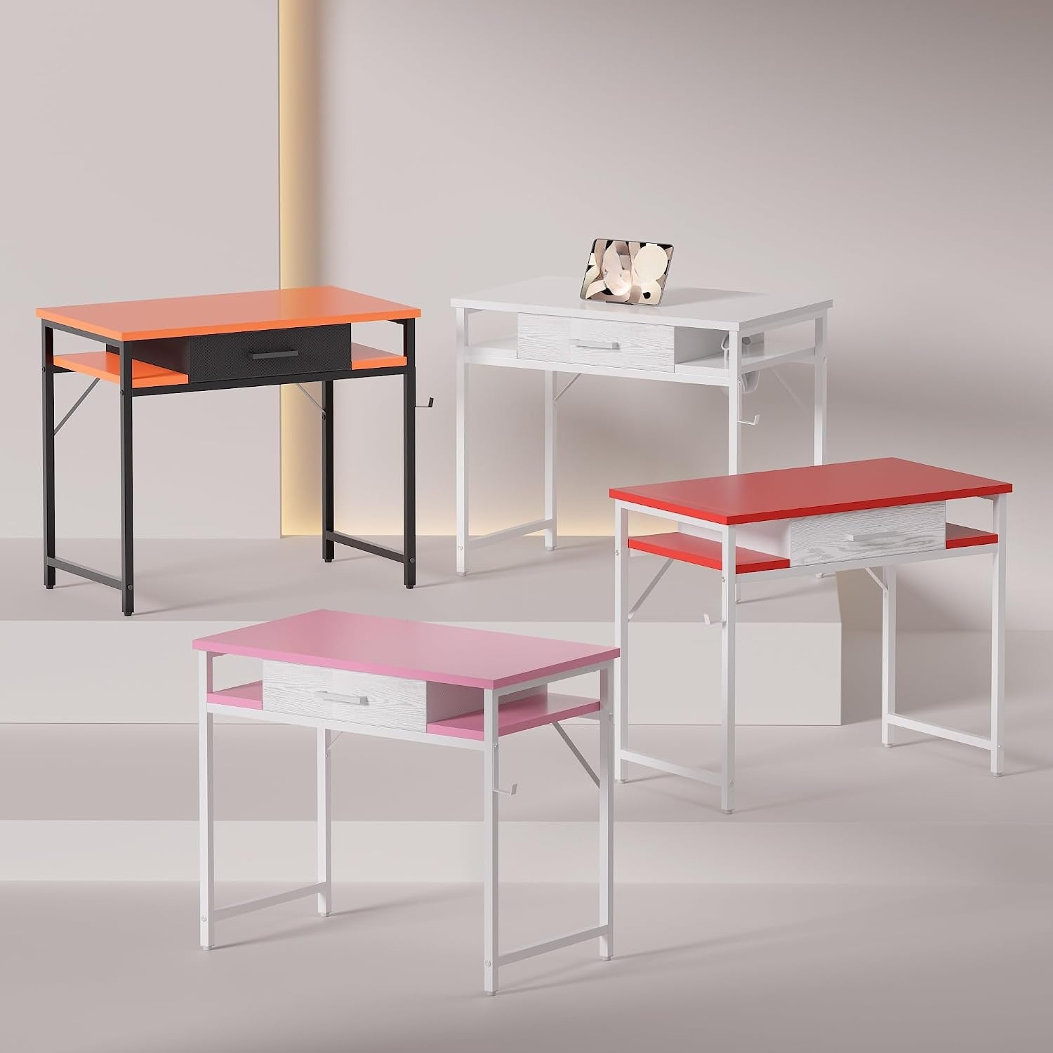 32" Small Desk With Drawers