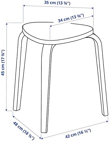 Birch 3‑Legged Triangular Stackable Stool