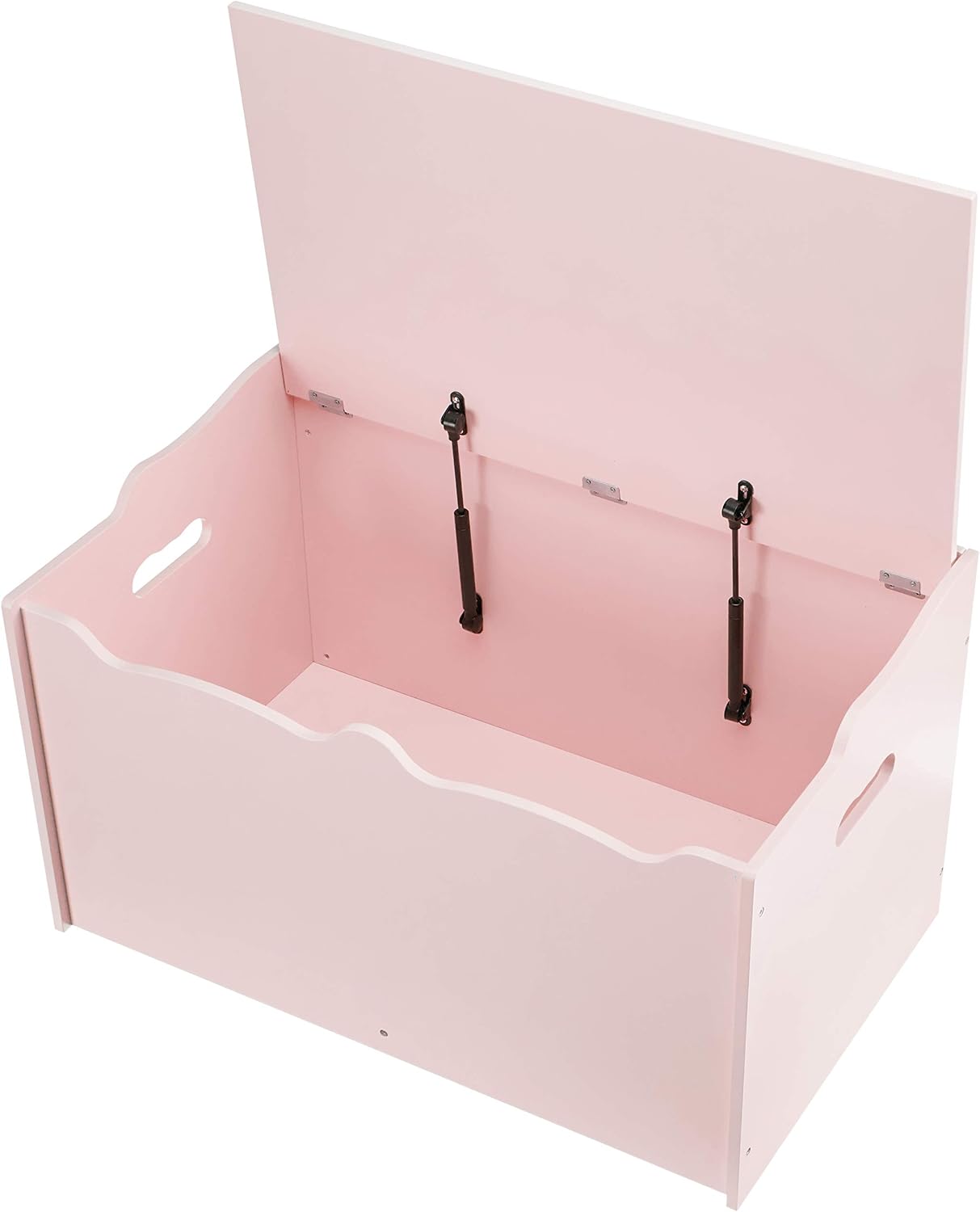 Basics Pink Kids Wooden Toy Storage Chest