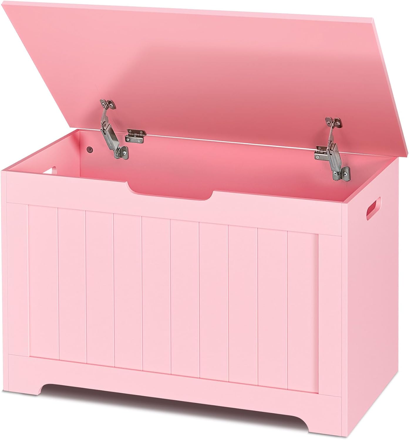 Pink 30" Wooden Entryway Storage Chest Bench