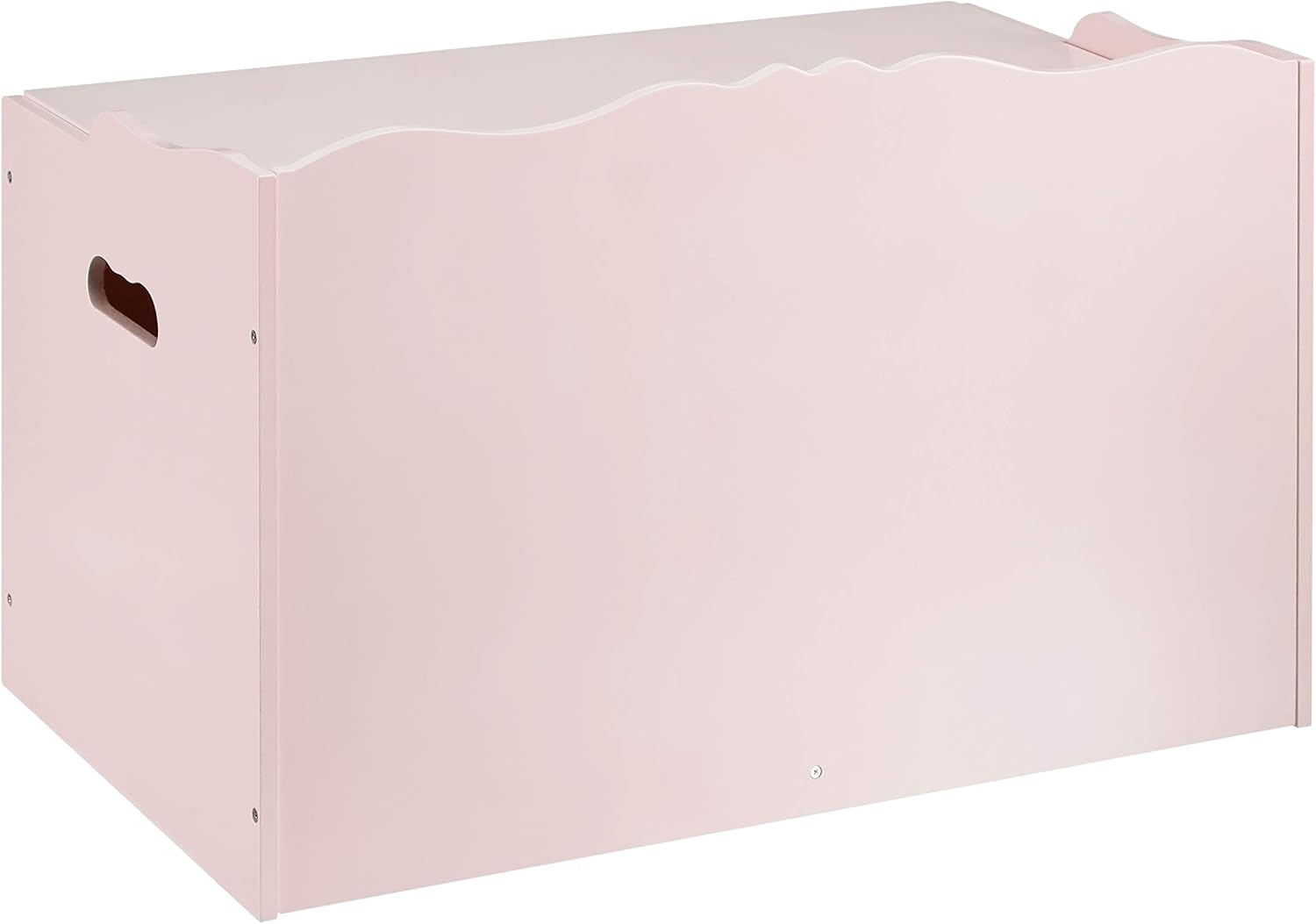 Basics Pink Kids Wooden Toy Storage Chest