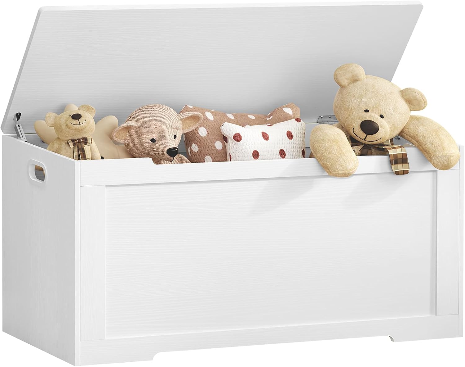 White 39.4" Lift‑Top Toy Storage Chest Bench