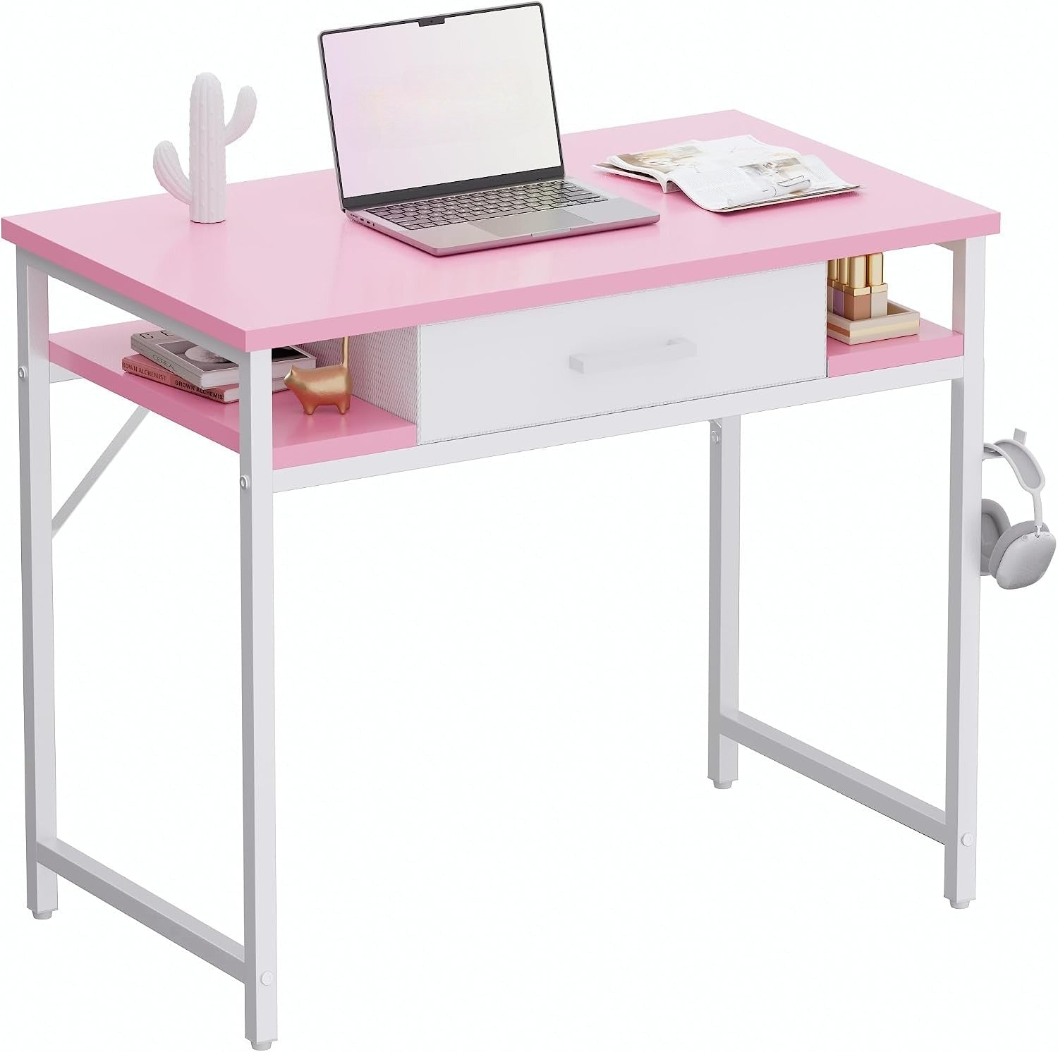 32" Small Desk With Drawers
