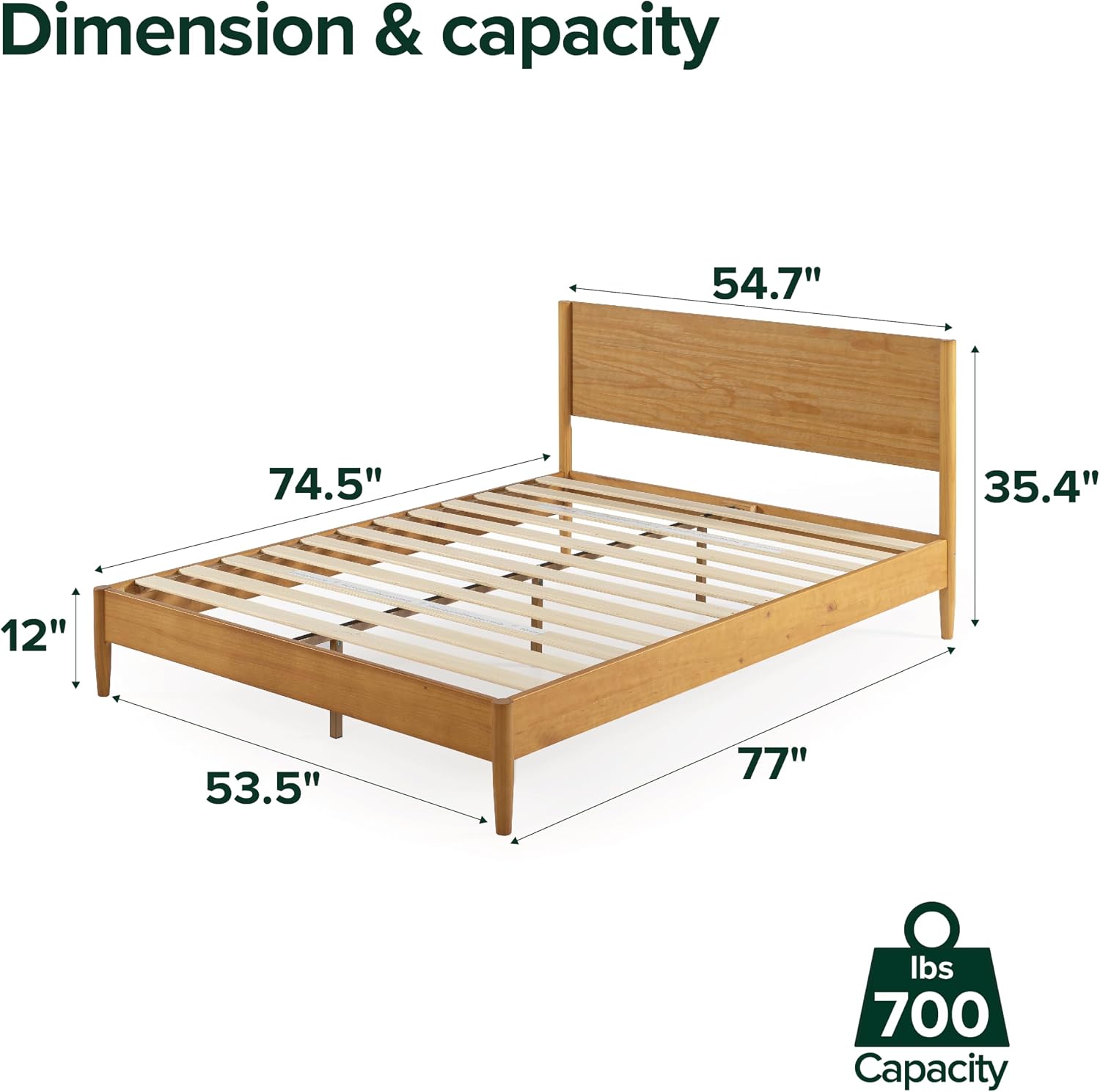 Allen Full Size Wood Platform Bed Frame