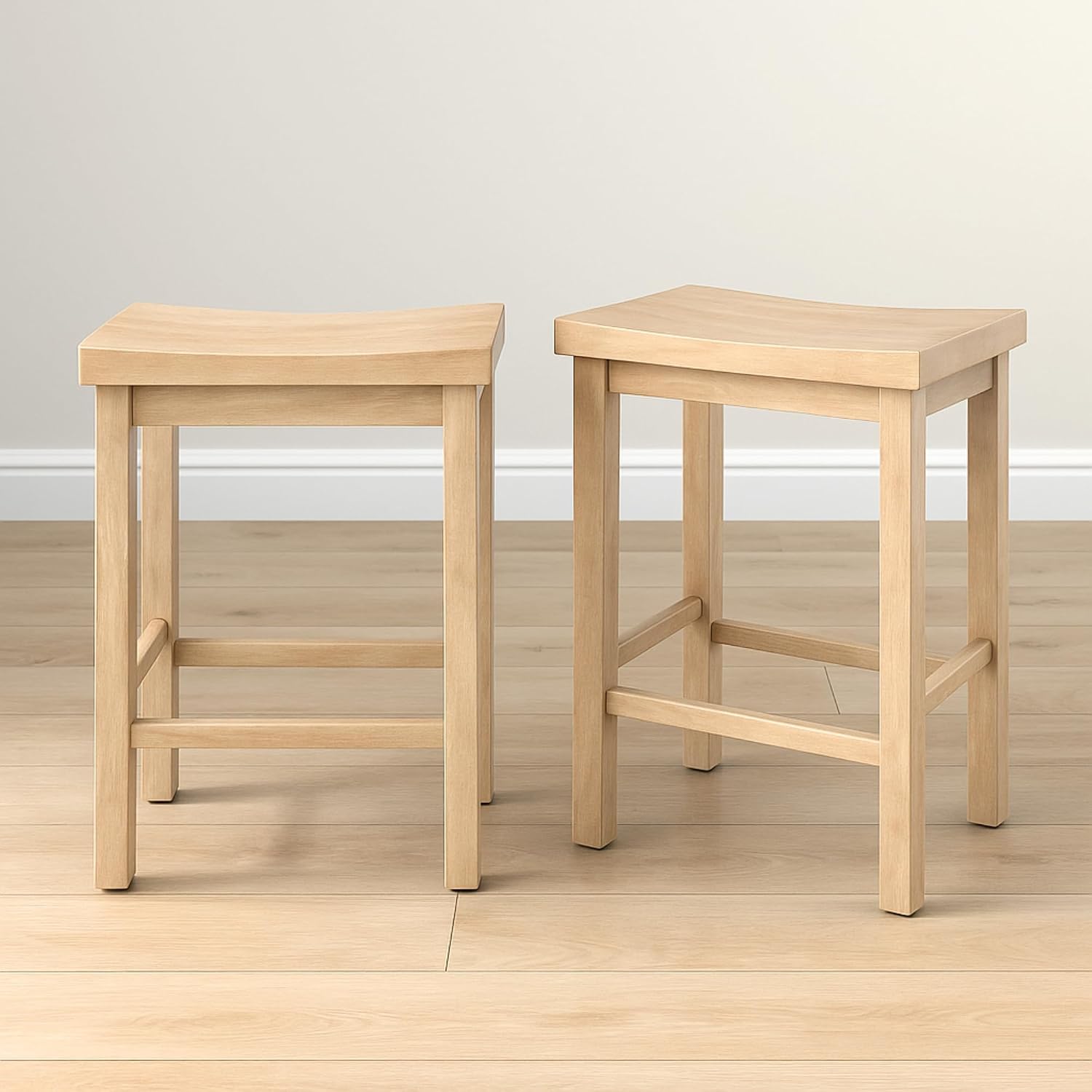 Solid Wood Counter Stool Set Of 2