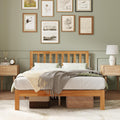 Natural 12" Twin Bed Frame With Headboard
